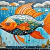 Whimsical Goldfish Art Diamond Painting