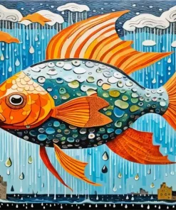 Whimsical Goldfish Art Diamond Painting