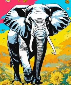 White Elephant Diamond Painting