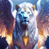 White Lion With Wings Diamond Painting