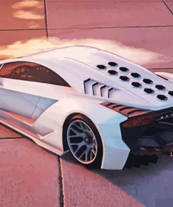 White Zentorno Diamond Painting