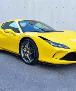 Yellow Ferrari Car Diamond Painting