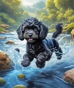 Black Cavoodle Diamond Painting