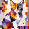 Cat Mosaic Diamond Painting