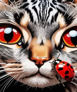 Cat and Ladybug Diamond Painting