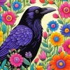 Folk Art and Raven Diamond Painting