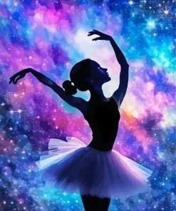 Galaxy Silhouette of a Ballerina Diamond Painting