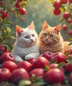 Ginger and White Cat Diamond Painting