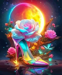Moonlight Floral High Heels Diamond Painting