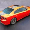 Orange Black Charger Daytona Diamond Painting