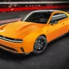 Orange Charger Daytona Diamond Painting