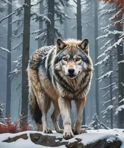 Siberian Wolf Diamond Painting