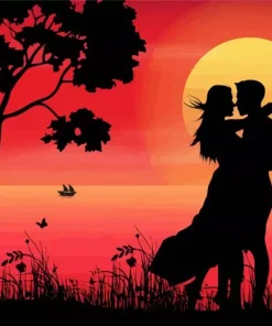 Silhouette Couple Diamond Painting