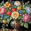 Vintage Floral Vase Diamond Painting