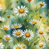 Watercolor Chamomile Flowers Diamond Painting