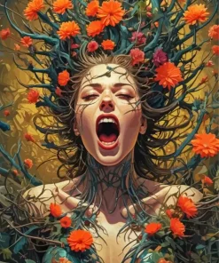 Wildflower Scream Diamond Painting