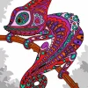Mandala Chameleon Diamond Painting