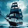ship silhouette art Diamond Painting
