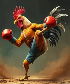 Boxing Rooster Diamond Painting
