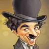Charlie Chaplin Cartoon Portrait Diamond Painting