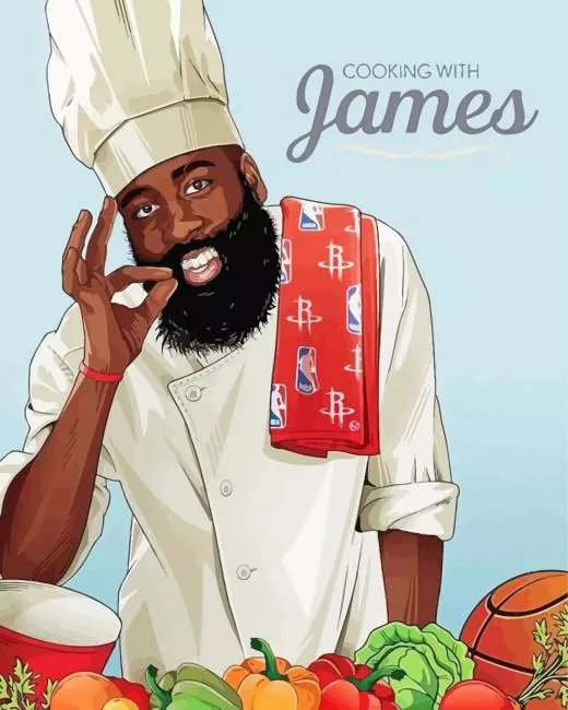 Chef James Harden Diamond Paintings Chef James Harden Diamond Painting