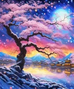 Cherry Blossom Japan Diamond Painting
