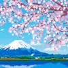 Cherry Blossom Mount Fuji Diamond Painting