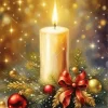Christmas Candle Diamond Painting