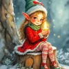 Christmas Elf Girl Diamond Painting