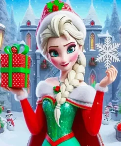 Christmas Elsa Diamond Painting