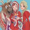 Christmas Elsa and Anna Diamond Painting