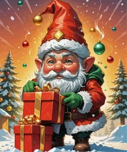 Christmas Gnome Elf Diamond Painting