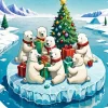 Christmas Polar Bears Diamond Painting