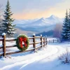 Christmas Snowy Landscape Diamond Painting