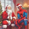 Christmas Spider Man Diamond Painting