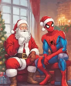 Christmas Spider Man Diamond Painting