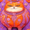 Chubby Orange Cat Diamond Painting