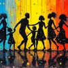 Colorful Family Silhouettes Diamond Painting