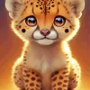 Cute Baby Cheetah Diamond Painting