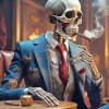 Gentleman Skeleton with Cigar Diamond Painting