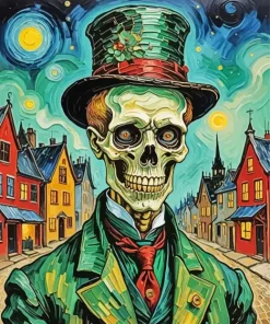 Gothic Skeleton Gentleman Diamond Painting