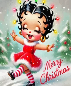 Merry Christmas Betty Boop Diamond Painting