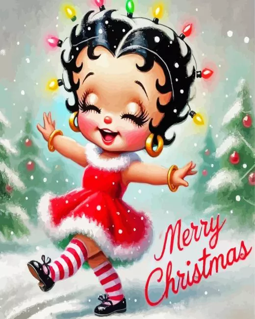 Merry Christmas Betty Boop Diamond Paintings Merry Christmas Betty Boop Diamond Painting
