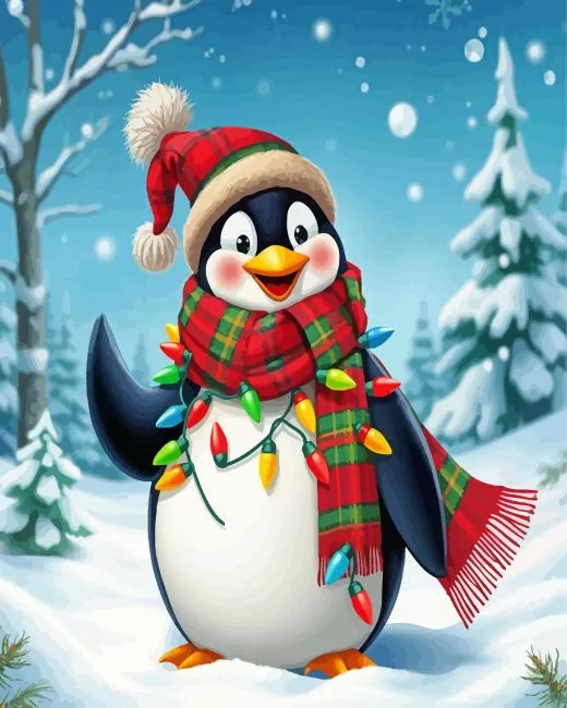 Merry Christmas Penguin Diamond Paintings Merry Christmas Penguin Diamond Painting