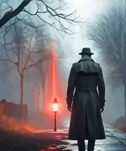 Mysterious Man in Fog Diamond Painting