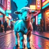 Neon City Lamb Diamond Painting
