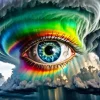 Rainbow Eye in Storm Diamond Painting
