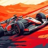 Red Sprint Car Diamond Painting