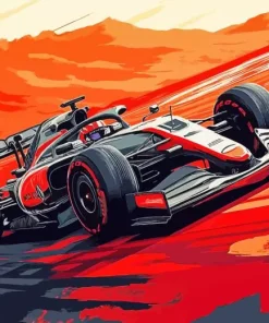Red Sprint Car Diamond Painting