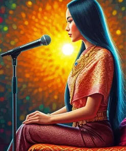 Singing Lady Diamond Painting